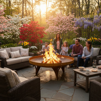 The Rustic Ridge:  48 Inch Steel Fire Pit