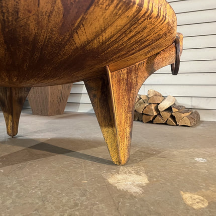 The Rustic Ridge: 42 Inch Steel Fire Pit