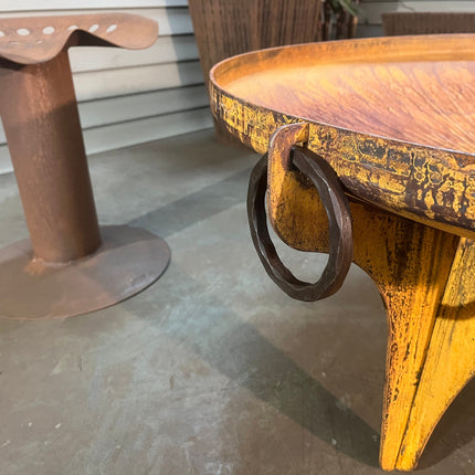 The Rustic Ridge: 42 Inch Steel Fire Pit