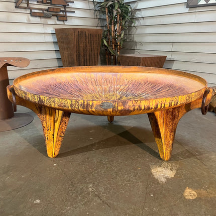 The Rustic Ridge: 42 Inch Steel Fire Pit