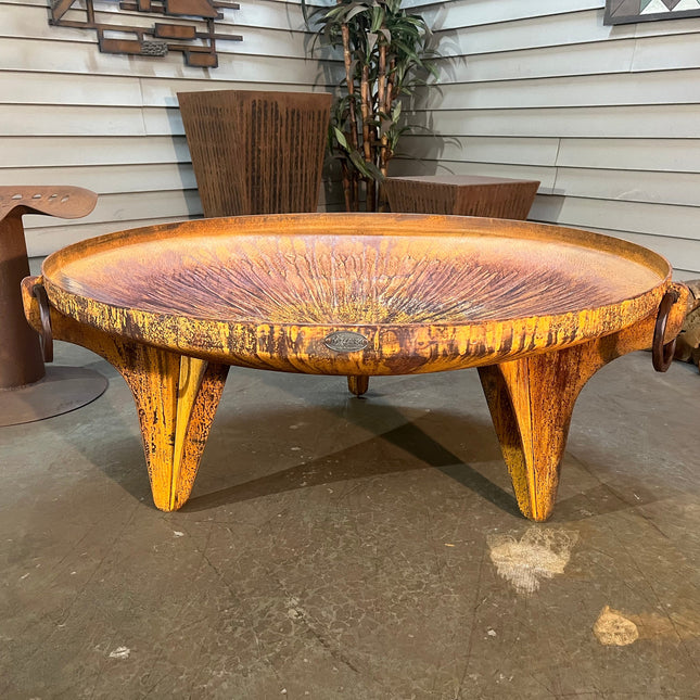 The Rustic Ridge: 42 Inch Steel Fire Pit