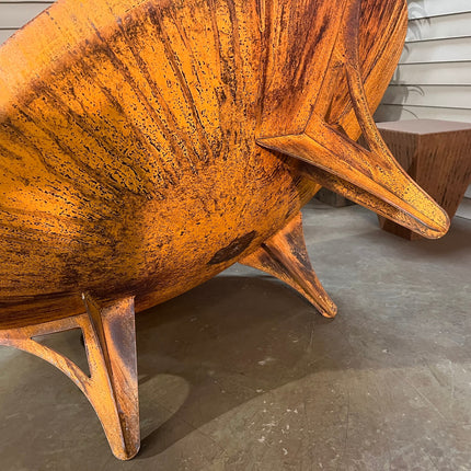 The Rustic Ridge:  48 Inch Steel Fire Pit