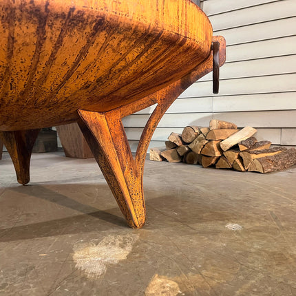 The Rustic Ridge:  48 Inch Steel Fire Pit